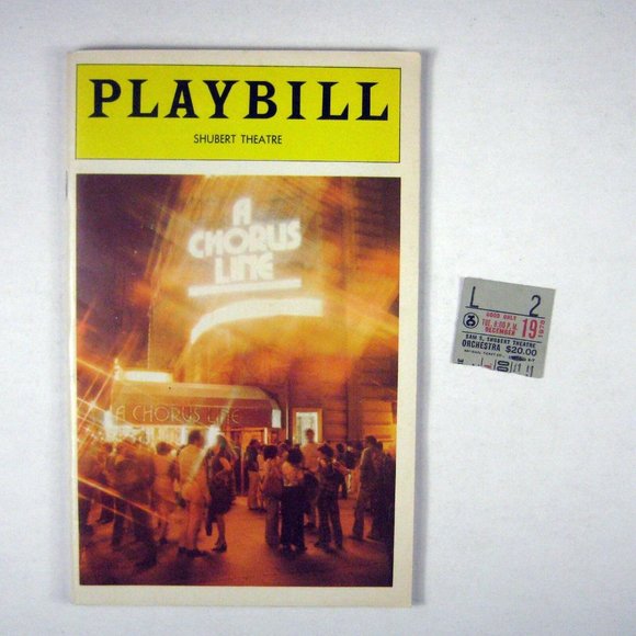 A Chorus Line Playbill 1978 Shubert Theatre Shakespeare Festival Ticket  Bennet - Picture 1 of 11